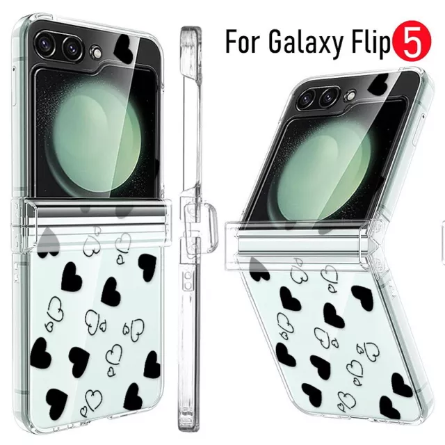 Pour Samsung Galaxy Z Flip5 Flip4 Flip3 Coque Antichoc En Forme De Coeur Pliant