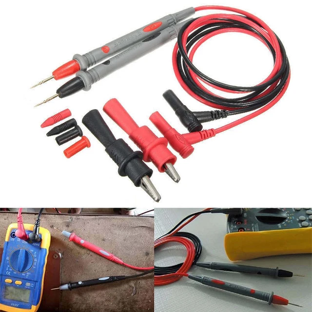 1000V 20A Sonde Testeur Test Cordon Câble Alligator Crocodile Pince  Multimètre