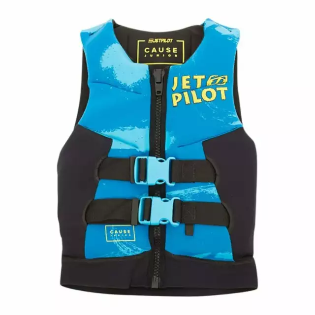 Jetpilot Cause Junior JA18211 F/E L50S Kids Neo Vest Black/Blue Size 3-4
