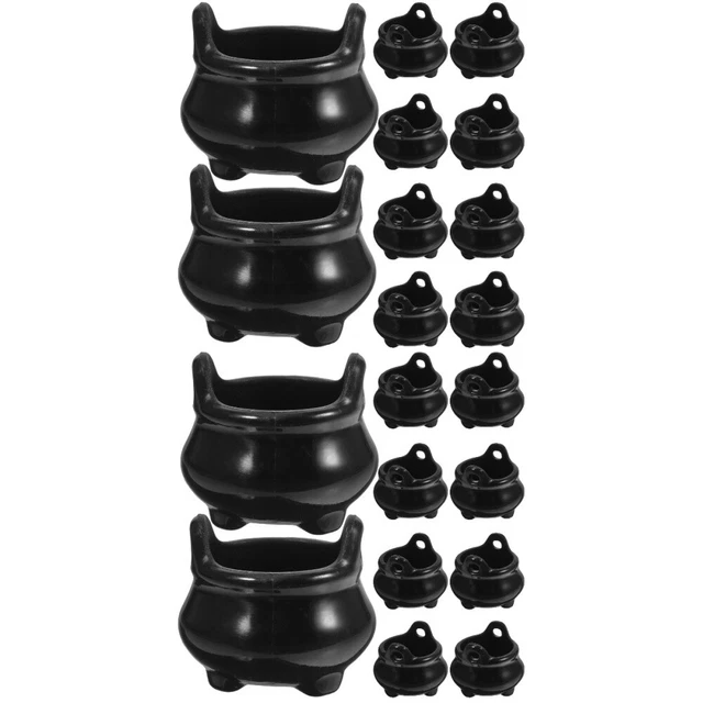 20 Pcs Miniature Witch Cauldron Mini Cauldron Model Halloween Mini Cauldron