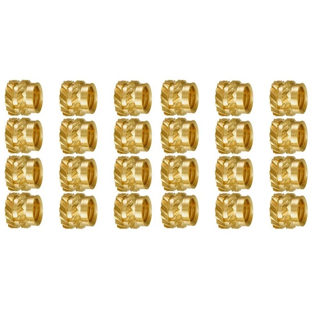 200 Pezzi Filettatura M3 Filettata Nel Ottone Zigrinata Set di Calore Inser4309