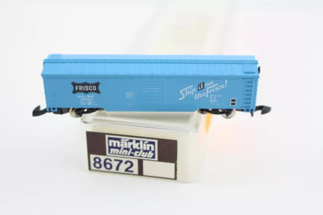 8672 US Box Car " Frisco " Märklin Mini Club Voie Z Emballage D'Origine + Top +