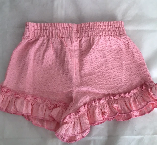River island mini girls aged 2-3 years pink textured shorts outfit BNWT 8