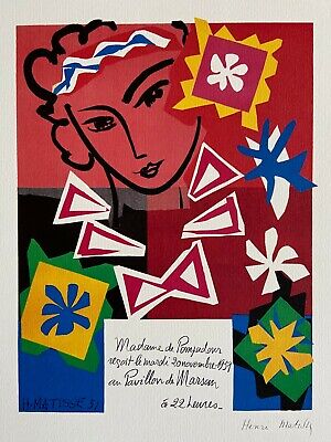 Henri Matisse Litografía 1956 (Picasso Braque Dufy Van Gogh )