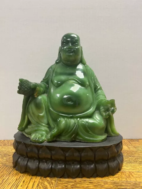 Green Jade-Like Buddha Statue