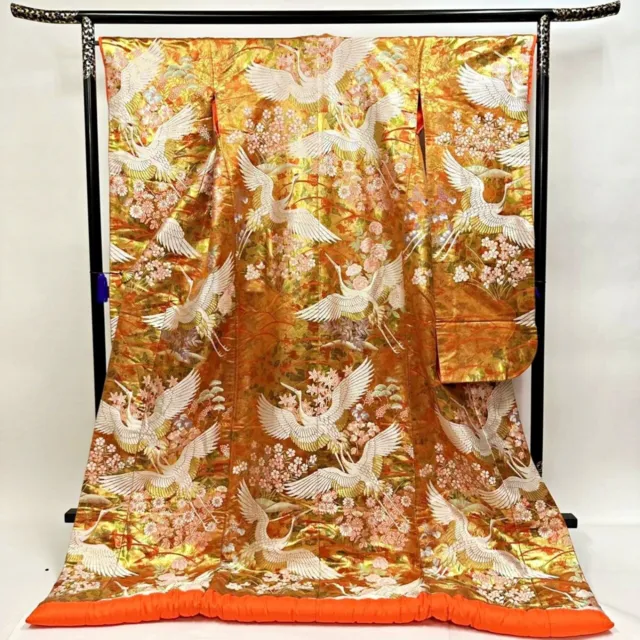 Japanese Kimono Uchikake Wedding Pure Silk  japan 762