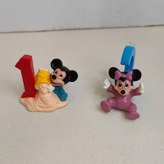 Disney Baby Mickey & Minnie Mouse Birthday Cake Toppers 1st & 2nd Birthdays