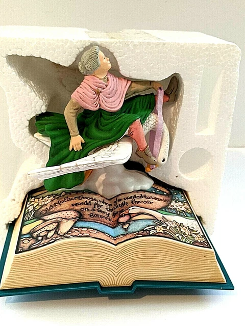 VINTAGE 1987 MOTHER Goose Wind-Up Action Musical, Wings Move With The