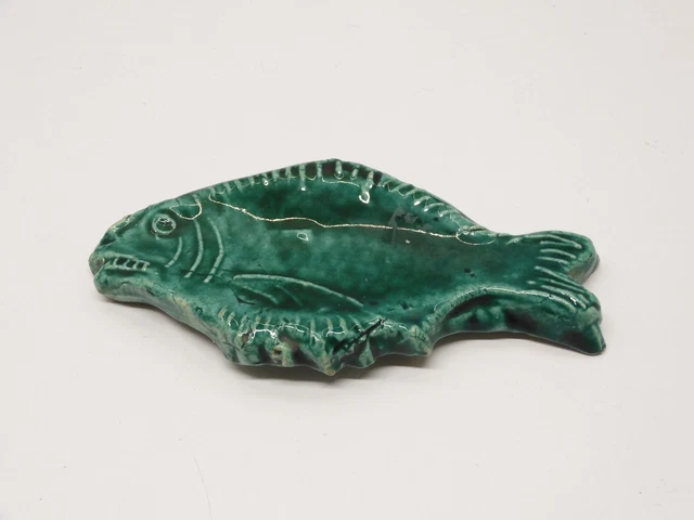 Ancien Très Gros Poisson Décoratif Décors Fond Marin Vallauris non Signé