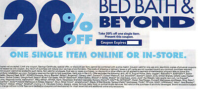 BED BATH & BEYOND Coupon 20% OFF  exp 11.6.22 Gift Card