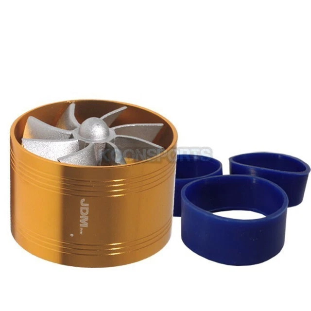 2.5" Tornado Turbonator Intake New Single Fan Gas Fuel Saver Supercharger Gold