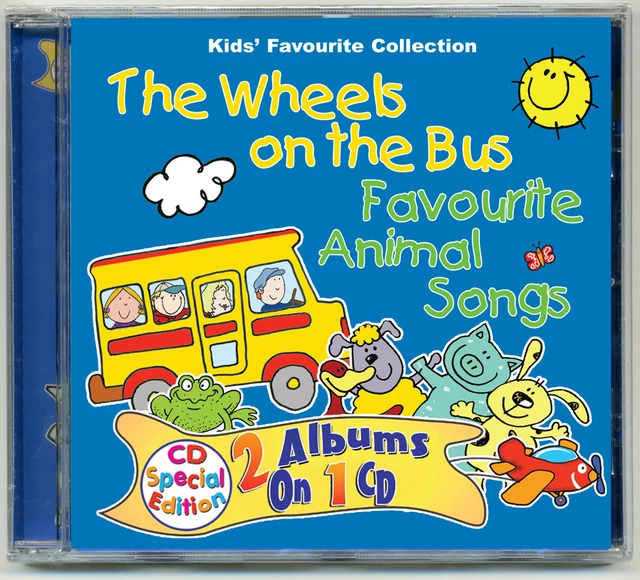 THE WHEELS ON the Bus & Favourite Animal Songs CD nursery rhymes kids