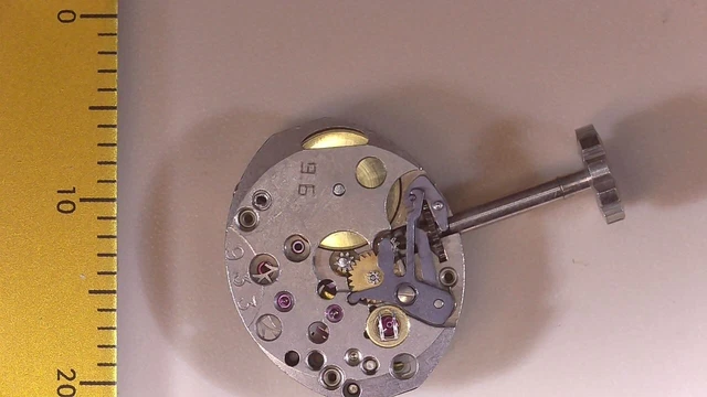 Montre Mécanique Vintage – Mouvement Baguette, Sans Marque, état D'usage