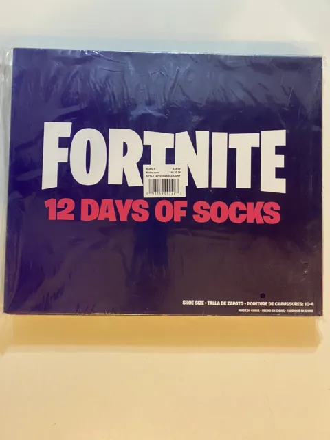 Fortnite 12 Day Socks Youth Size 10-4  Low Cut, Crew And No Show New