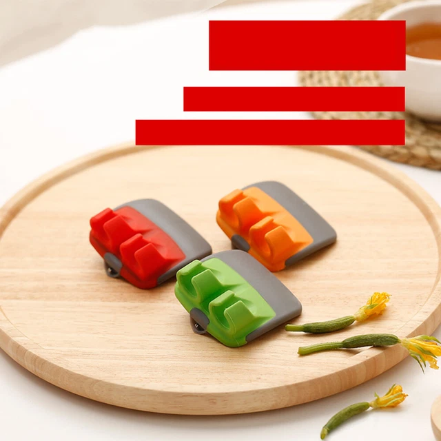 PEEL TOOL FINGER Grips Veggie Enamel Dishes Safe Orange Beautiful £5.59