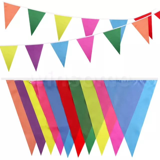 10m Bunting Flag Party Wedding Birthday Decorations Garden Home Outdoor Banners