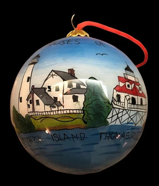 EAST COAST LIGHTHOUSES Christmas Tree Ornament Fenwick Cape Henry
