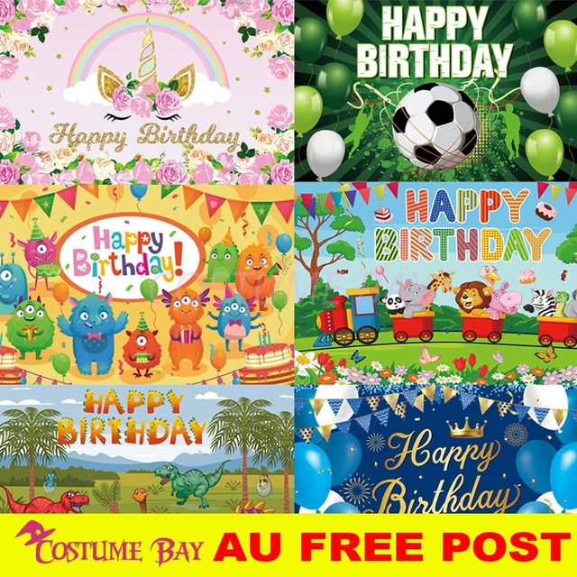 Outer Space Happy Birthday Backdrop Astronaut Planet Background For 11 thumbnail image