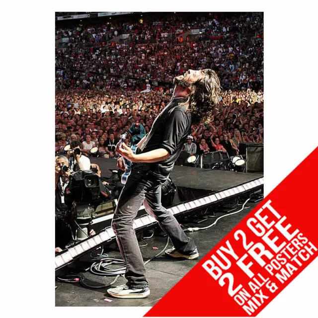 Dave Grohl Bb4 Foo Fighters Poster Art Print A4 A3 Size Buy 2 Get Any 2 Free