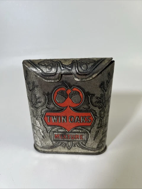 twin oaks mixture tobacco tin  Antique Advertising Twin Oaks Tobacco Tin |