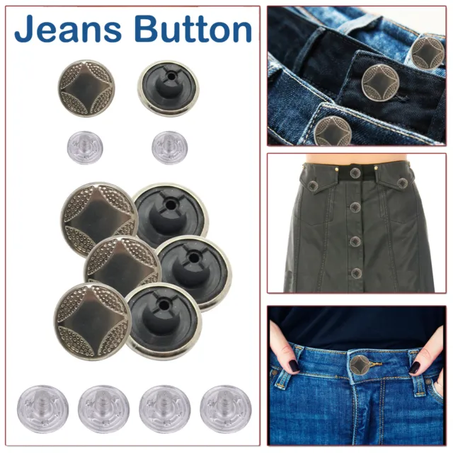 Métal Rond Marteau Sur Jeans Bouton Avec Broche DIY Cuir Artisanat Veste &