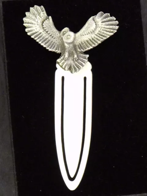 Owl Pewter Book Mark In Flight  - Ideal Gift - Bookmark - Gift Boxed