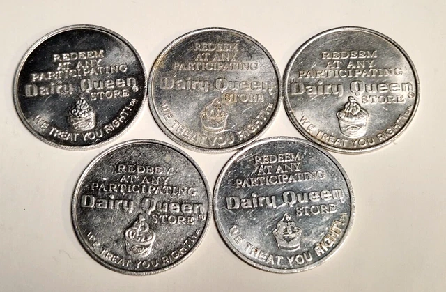(5) Vintage Dairy Queen Free Sundae Or 40 Cents Off Tokens
