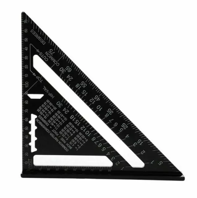 12" 30cm Roofing Speed Square Aluminium Rafter Angle Measuring Triangle Guide