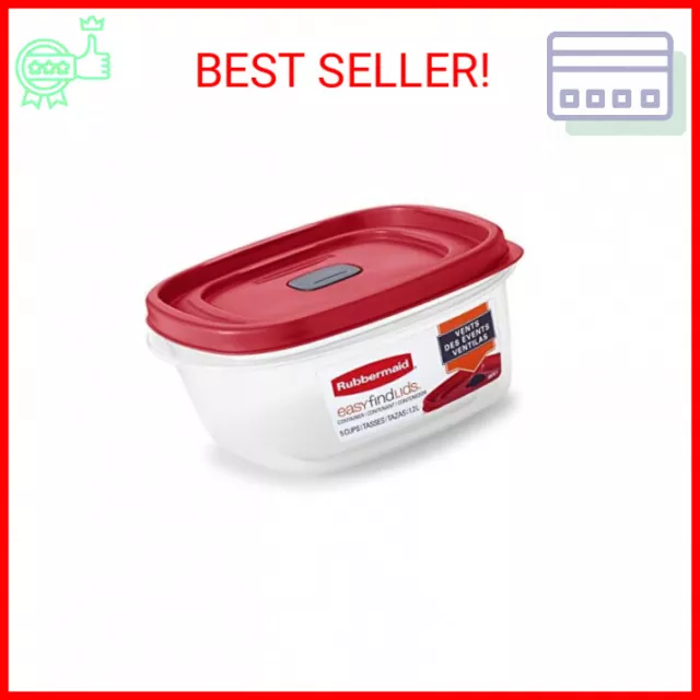 Rubbermaid Lock-Its Food Storage Container with Easy Find Lid, 5.25 Cu –  ShopBobbys