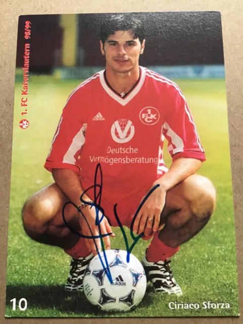 Ciriaco Sforza, Switzerland 🇨🇭 1.FC Kaiserslautern 1998/99 hand signed