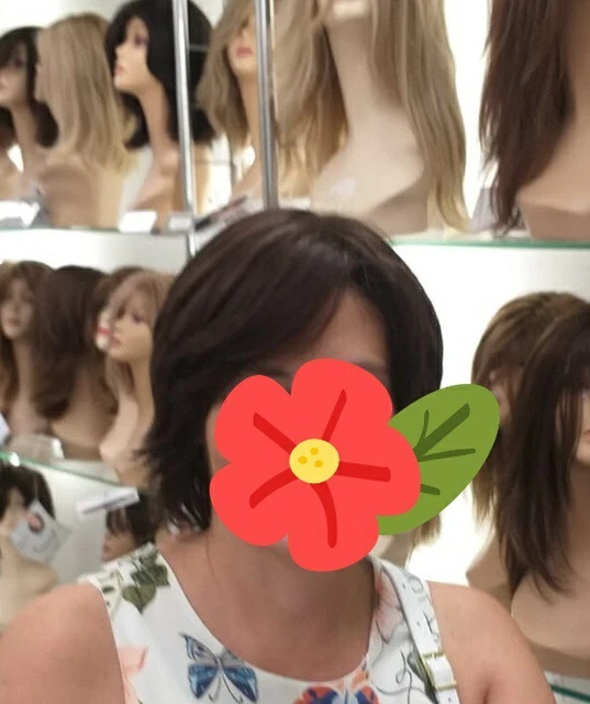 Parrucca Corta Donna WIG ME UP Castagno Chiaro – Sintetico Liscio Con Riga Centrale - Foto 6