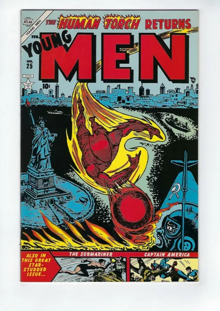 YOUNG MEN # 25 (ATLAS Reprint, HUMAN TORCH, BILL EVERETT, JOHN ROMITA 1994) NM-