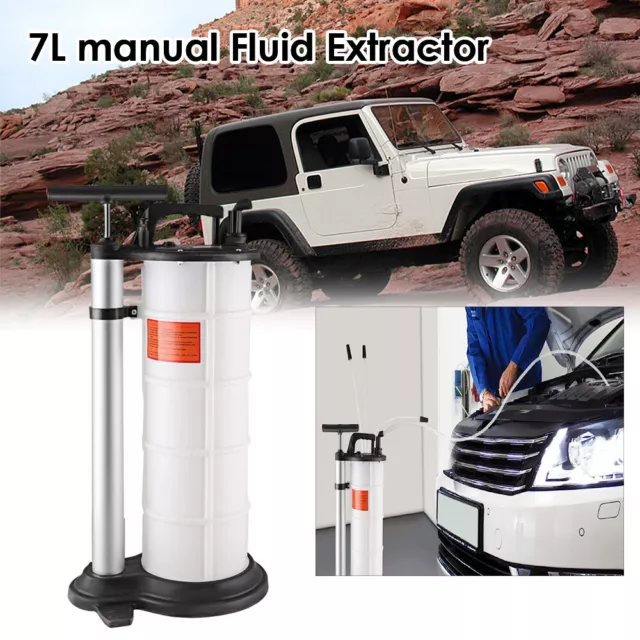 7L Extractor Pump Manual Vacuum Oil Fluid 70-170PSI Petrol Fuel Transfer New