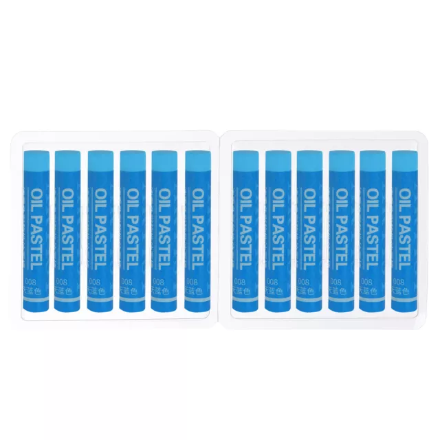 Sky Blue Oil Pastels, 12Pcs Soft Oil Crayons Creamy Pastels Stick Art