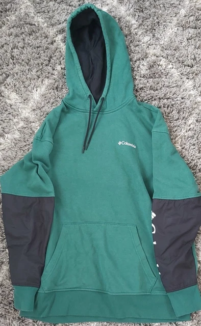 Columbia Hoodie Mens Green Large Hooded Sweatshirt Hiking Walking Gym Jumper