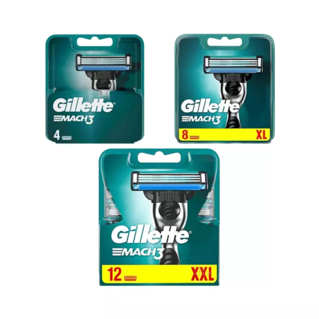 Gillette Mach3 Rasierklingen - 4, 8, 12er Klingen in OVP für Herrenrasierer