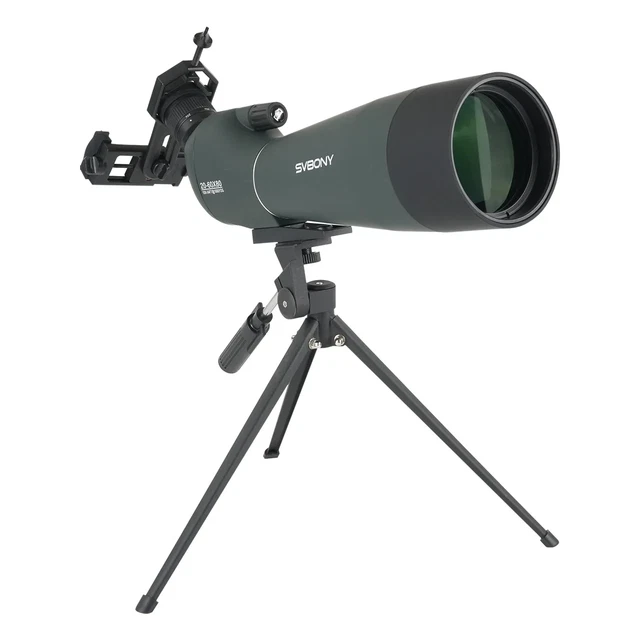 AMNF Cannocchiale 20-60x80: Spotting Scope Angolato Impermeabile Con Prisma Bak4, Treppiede E Adattatore Smartphone