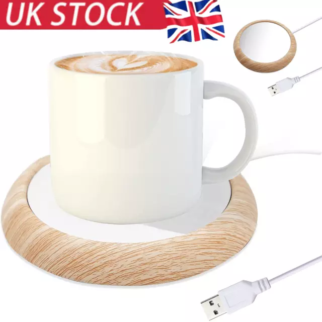 Electric USB Cup Warmer Heating Pad Coaster Tea Coffee Mug Heater Mat UK