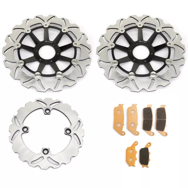 Front Rear Brake Discs Rotors Pads For Honda CB600F CB 600 F Hornet 2000-2006