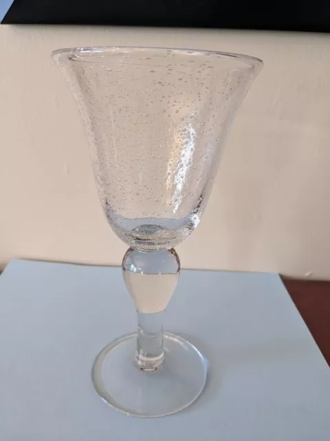 Artland Iris Clear Bubble Hand Blown Glass Water Goblets Vintage. Lots of bubbls