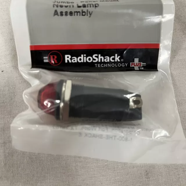 RadioShack 120-Volt Red Jumbo Panel Mount Neon Lamp Assembly 272-0710