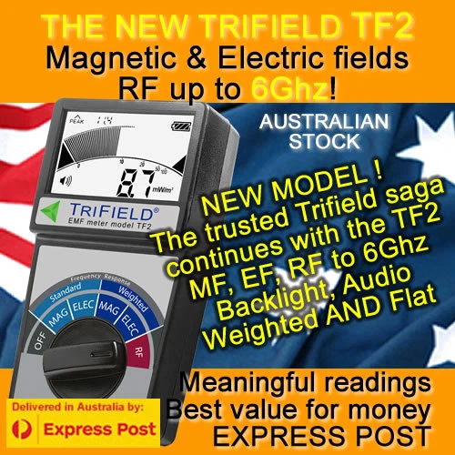 NEW TRIFIELD EMF Gauss Meter TF2 !!! The 100XE Legend renewed Oz
