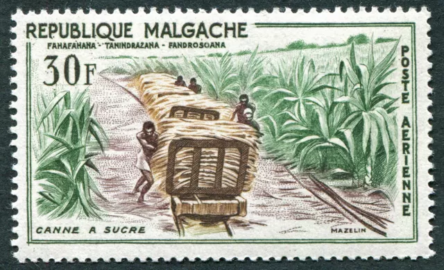 MALAGASY REPUBLIC 1960 30f SG17 mint MNH FG Sugar-cane trucks AIRMAIL #A02