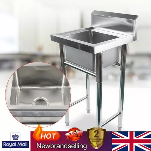 Stainless Steel Kitchen Sink Basin Catering Commercial Freestanding Hand Wash