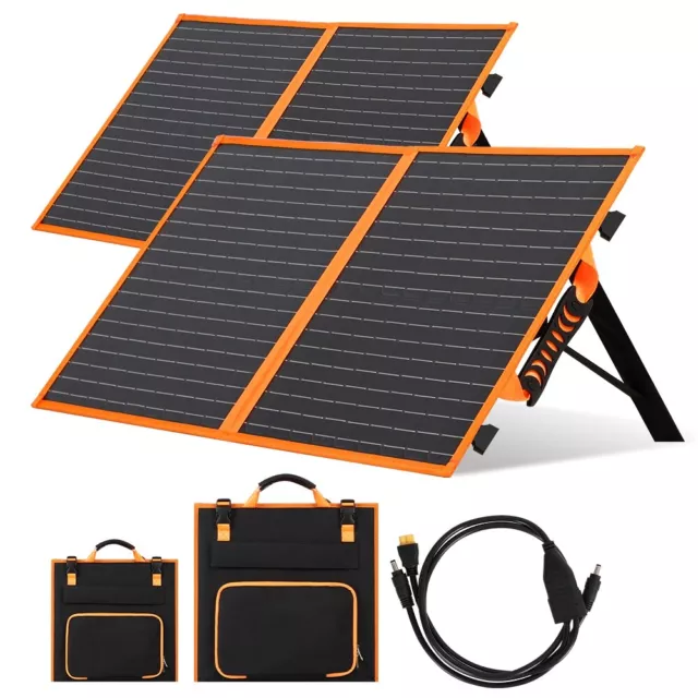 Portable 50W 100W Foldable Solar Panel Battery Charger for Car Van Caravan Boat