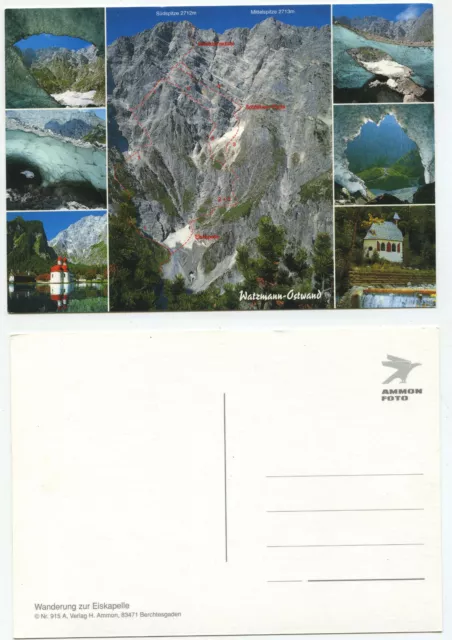 14644 - Watzmann-East Wall - Hike to the Ice Chapel - Old Postcard