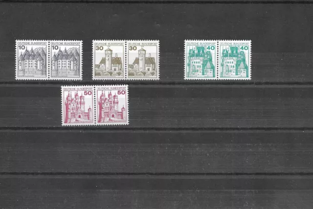 BRD Burgen und Schlösser (I) Paare postfrisch nicht komplett MNH