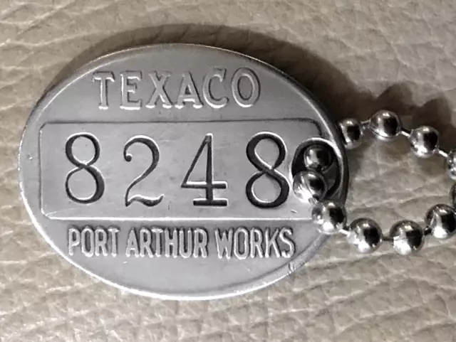 VTG Factory Badge Tool Check Tag: TEXACO (Port Arthur Works)