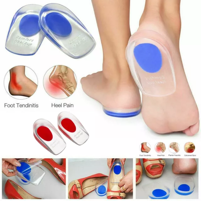 Silicone Heel Support Shoe Pads Gel Orthotic Plantar Care Insert Insoles Cushion