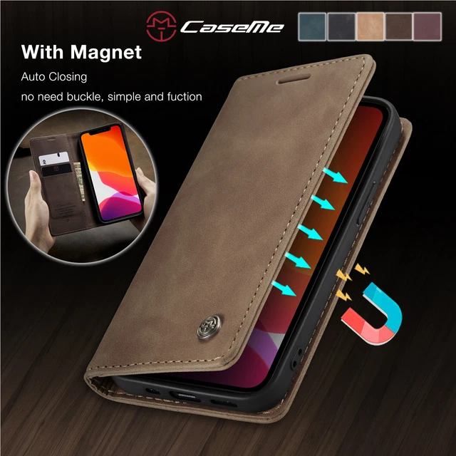 Hülle Für iPhone 14 13 12 11 /Pro/Max Mini Plus Magnet Leder Handy Tasche Schutz
